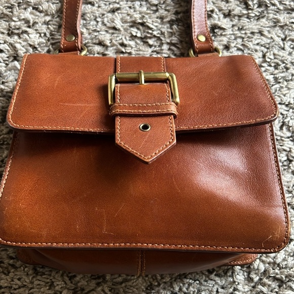 Franchi  Camel Leather Crosssbody Bag - Picture 5 of 13